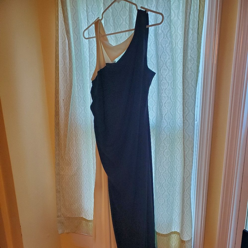 Black and White Full Length Ball Gown